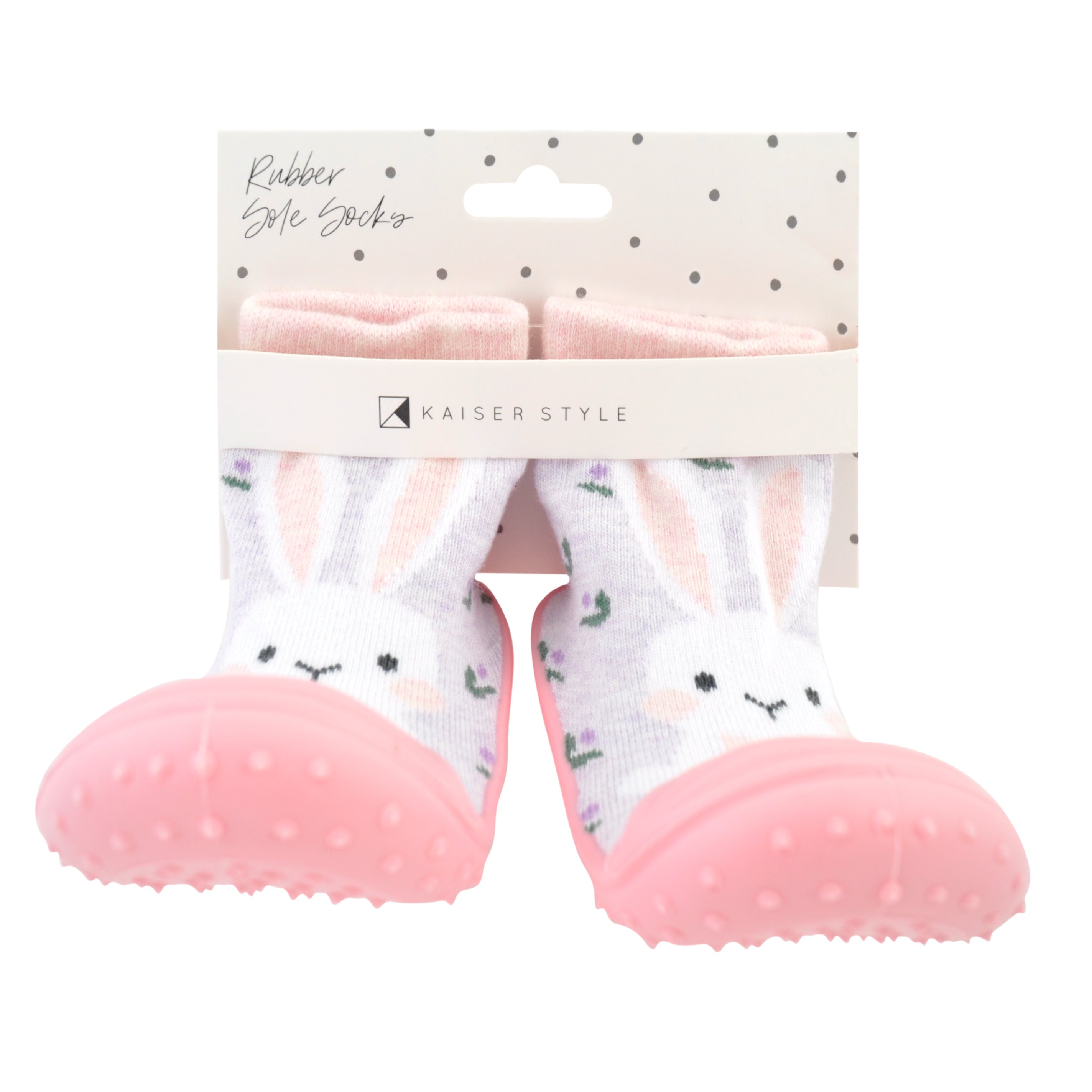 Baby Rubber Socks - Bunny 12-18 Months